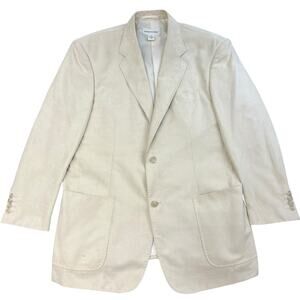 Pronto Uomo Men’s XL Sport Coat Cream Beige Blazer Classic Fit Lined